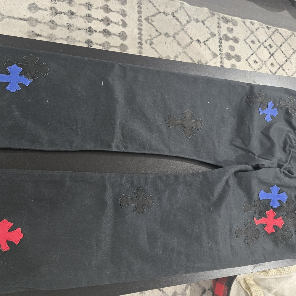Chrome Hearts Black Textile with Silver Emblem